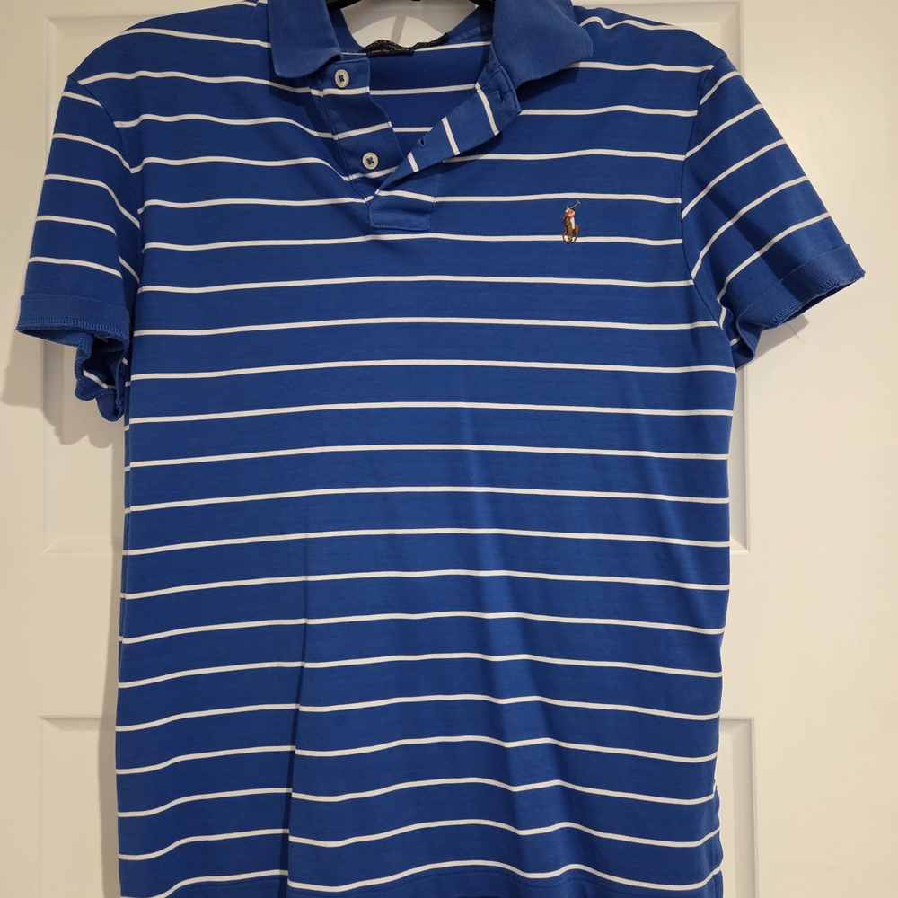 Polo by Ralph Lauren Royal Blue and White Striped Shirt